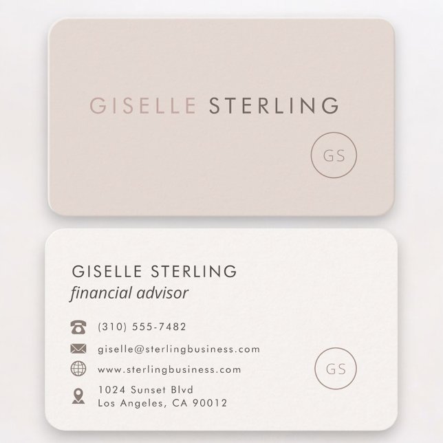Financial Advisor Feminine Professional Business Card (Creator Uploaded)