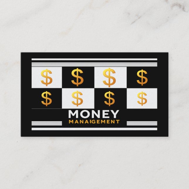 Financial Advisor Money Management Wealth Strategy Business Card (Front)