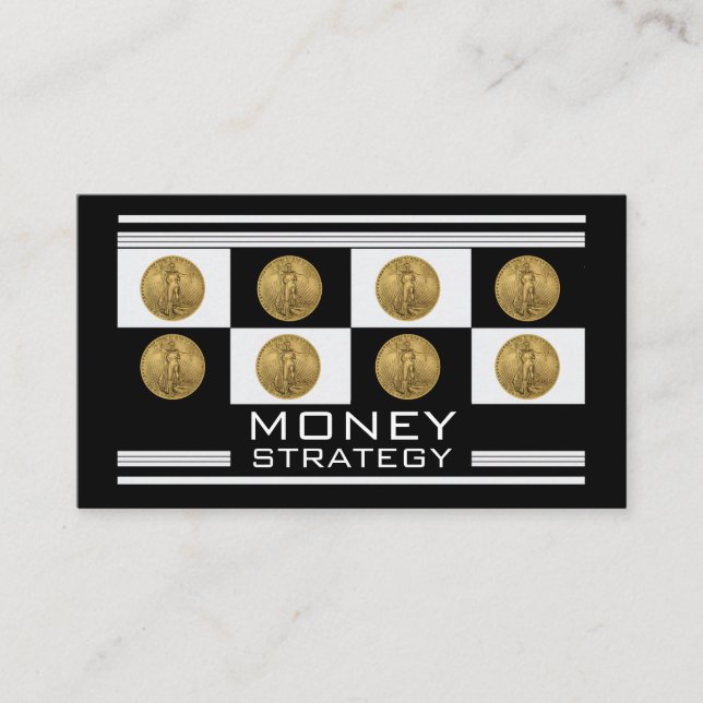 Financial Advisor Money Strategy Wealth Management Business Card (Front)