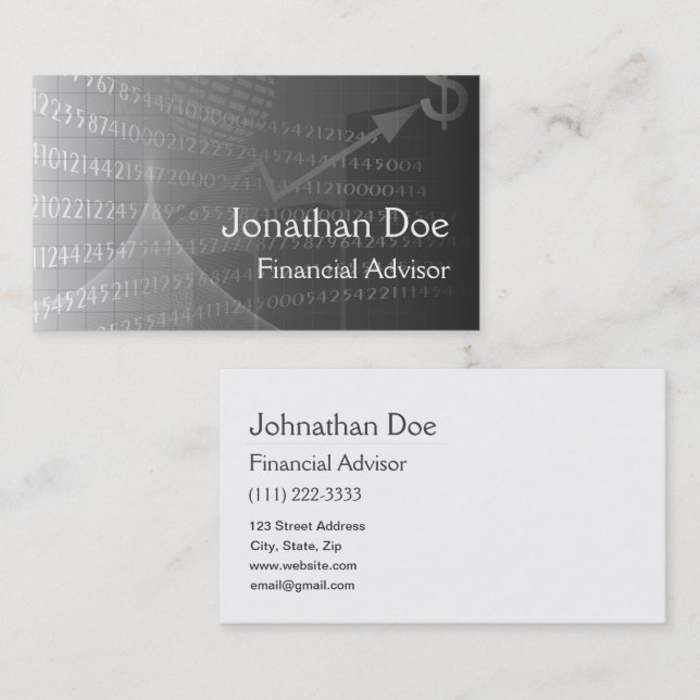 Financial Advisor Personal Card (Front/Back)