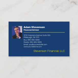 Financial Advisor Planner Professional Business Business Card