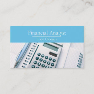 Financial Analyst Bookkeeper Tax Accountant Business Card