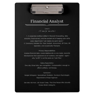 Financial Analyst Clipboard