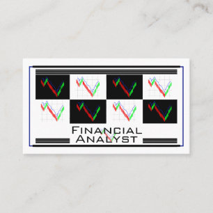 Financial Analyst Money Strategy Management White  Business Card
