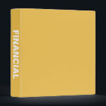 Financial Big Bold Name binder<br><div class="desc">The word Financial in big bold white letters that are bold and easy to see on the spine to store all your finance related records and documents and easily find them on a shelf. Change the background colour if you like, but be sure to change it on the front, back,...</div>