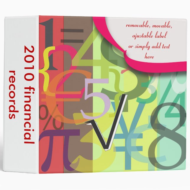 Financial binders, math binders Christmas Gift (Front/Spine)