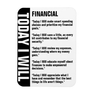 Financial Care Goals Reminder Customize Magnet