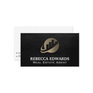Financial Chart Logo Analyst Business Card