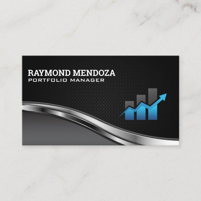Financial Graph | Stocks Business Card (Front)