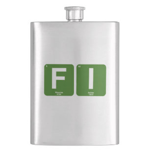 Financial Independence Periodic Table Hip Flask