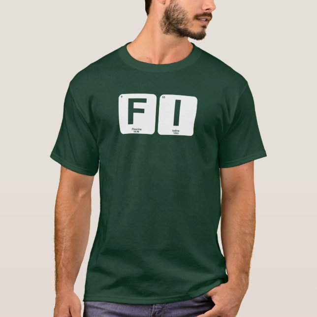 Financial Independence Periodic Table T-Shirt (Front)