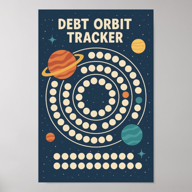 Financial Journey - Debt Planet Orbit Tracker  Poster (Front)
