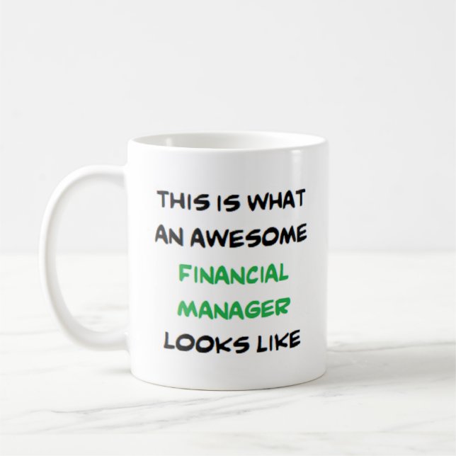 financial manager, awesome coffee mug (Left)