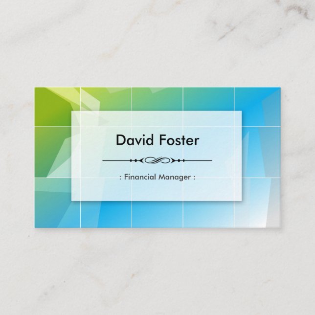 Financial Manager - Modern Elegant Simple Business Card (Front)