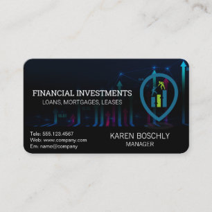 Financial Markets Graph   Stock Chart Logo Business Card
