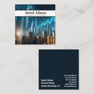 Financial Planner Accountant Wealth Management Square Business Card