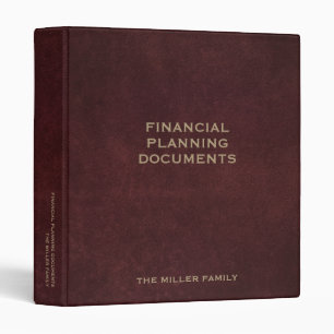 Financial Planning Documents Binder