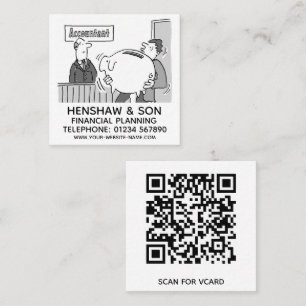 Financial Planning Or Accountants Promotional Squa Square Business Card