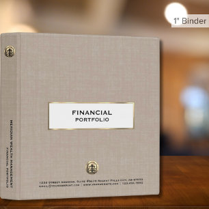 Financial Portfolio Binder Modern Design
