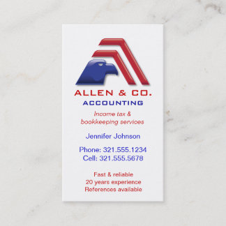 Financial Services_Accounting, bookkeeping Business Card