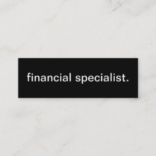 Financial Specialist Business Card