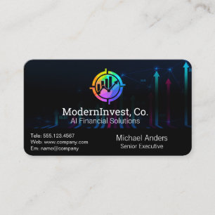 Financial Tech   AI   Growth Chart Business Card