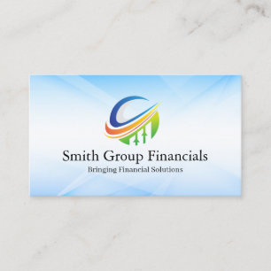 Financials   Stock Graph Chart Logo Business Card