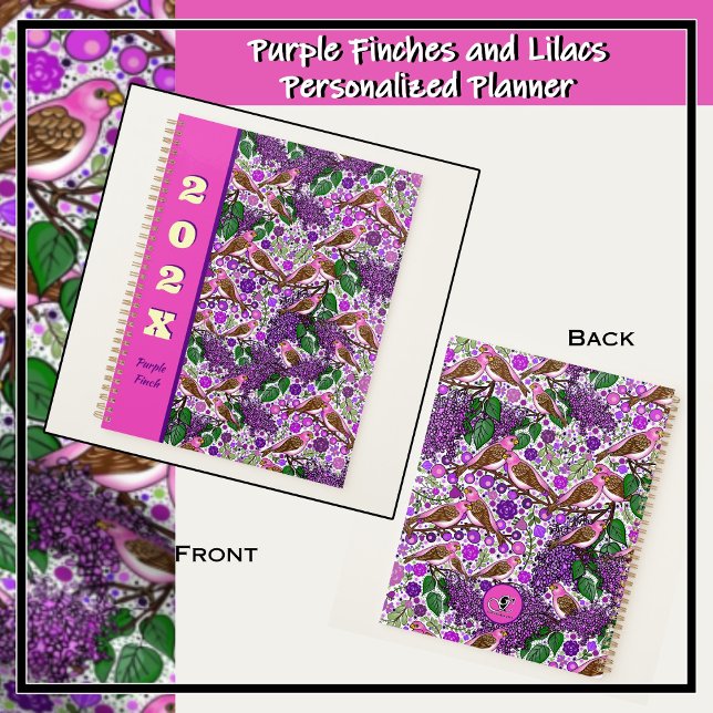 Finches pourpres, Lilacs - NH State Bird and Flowe (Purple finches and purple lilacs are New Hampshire State symbols.)