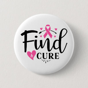 Find A Cure Breast Cancer Awareness 2 Inch Round Button