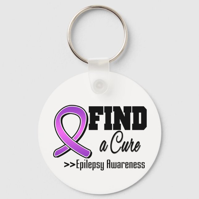 Find a Cure Epilepsy Awareness Keychain (Front)