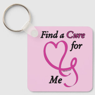 Find a Cure/Heart/Me...Breast Cancer Keychain