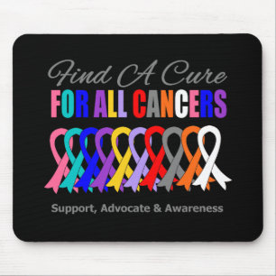 Find a Cure Ribbons For All Cancers Mouse Pad