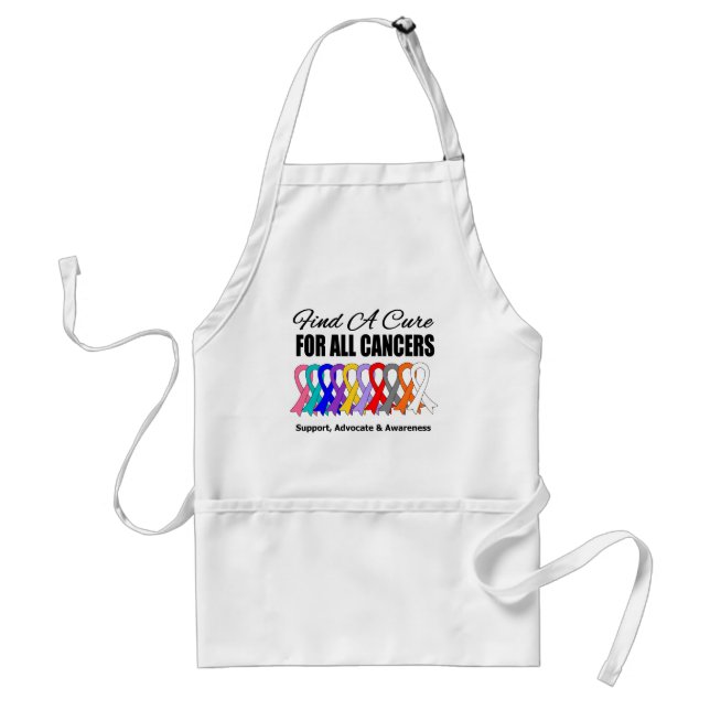 Find a Cure Ribbons For All Cancers Standard Apron (Front)