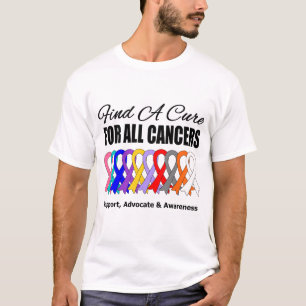 Find a Cure Ribbons For All Cancers T-Shirt