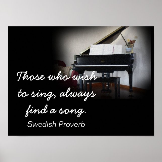 Find a Song -- Swedish Proverb  - Art Print (Front)