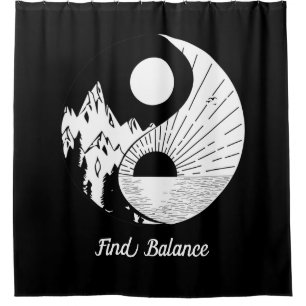 Find Balance Zen Yin Yang Black White