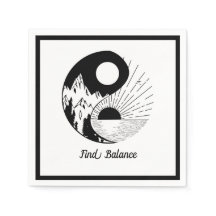 Find Balance Zen Yin Yang Black White