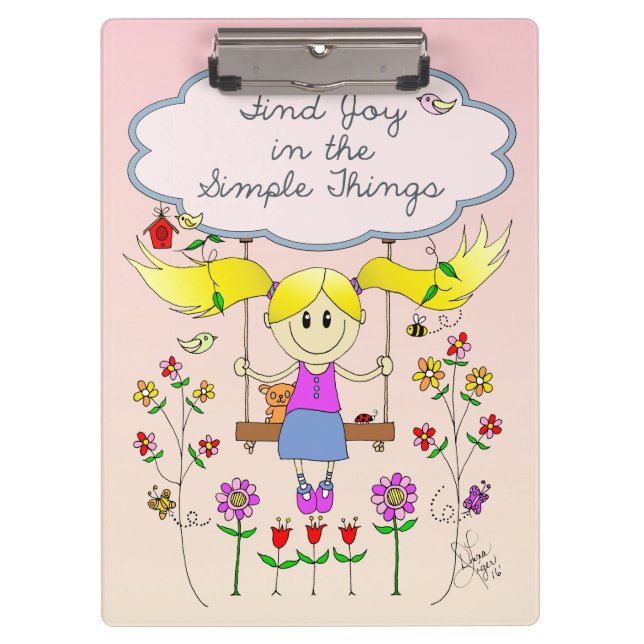 Find Joy in Simple Things Clipboard (Front)