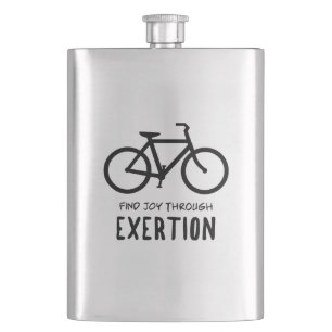 Find Joy Through Exertion Cycling Hip Flask