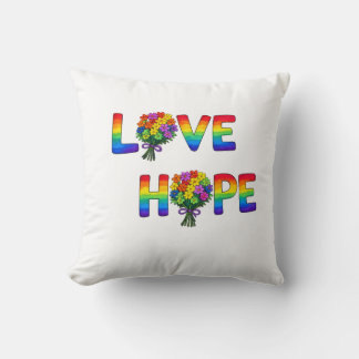 Find love in Hope Throw Pillow