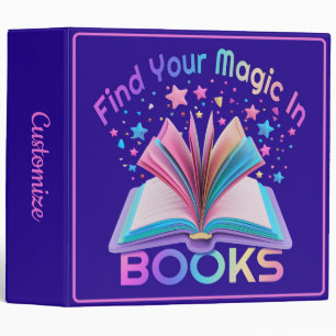Find Magic In Books Purple Binder
