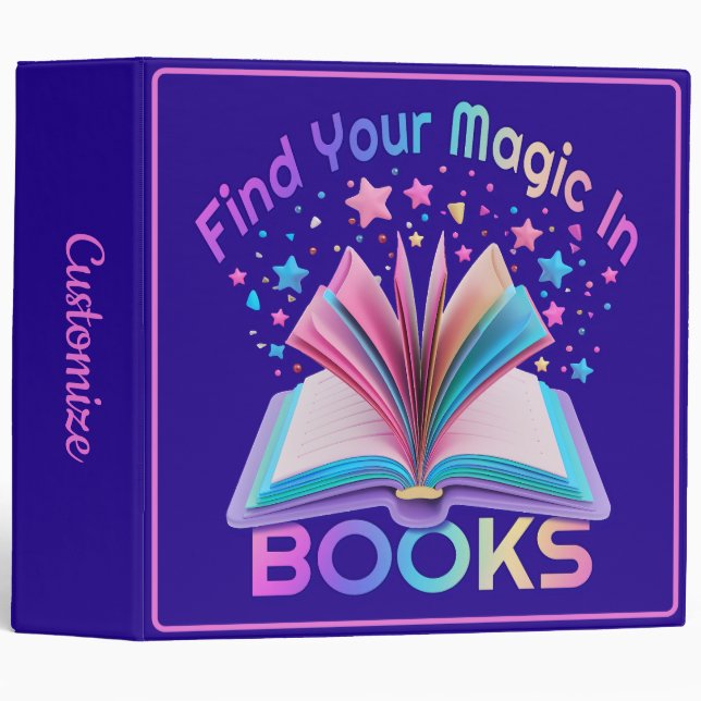 Find Magic In Books Purple Binder (Front/Spine)