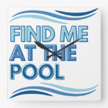 Find Me at the Pool Clock for Swimmers