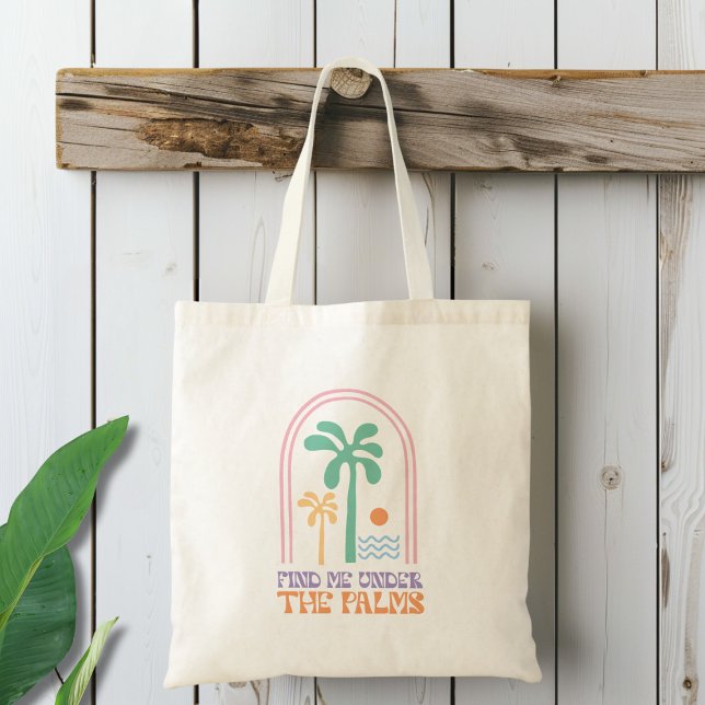 Find Me Under the Palms Beach Tote Bag (Creator Uploaded)