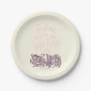 Find Me Where the Wild Things Are Paper Plate
