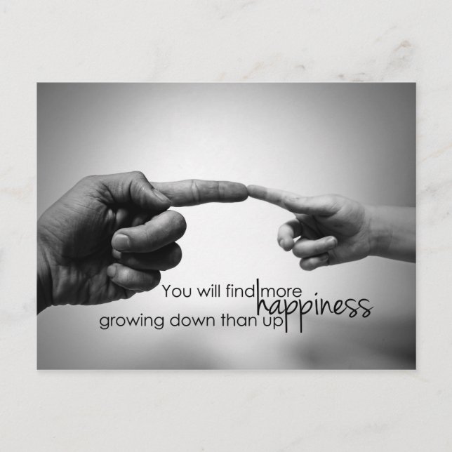 Find More Happiness Inspirational Postcard (Front)