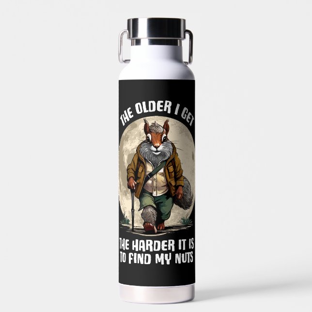 Find My Nuts - funny squirrel Water Bottle (Front)
