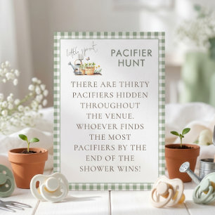 Find Pacifier Baby Shower Game Little Sprout card