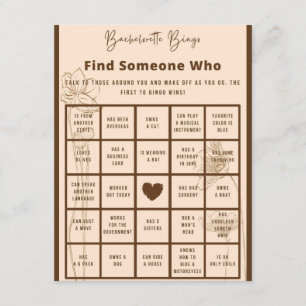 Find Someone Who Bachelorette Party Game Enclosure Card