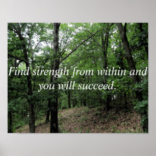 Find Strength From Within Inspirational Poster